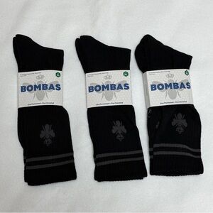 NWT Bombas Men’s Black Crew/Calf Socks XL (Us shoe 13 -16.5)  3 Pairs